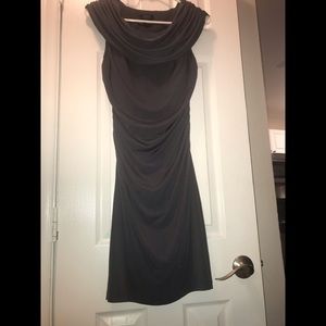 Gray Draped dress. Perfect for any occasion.